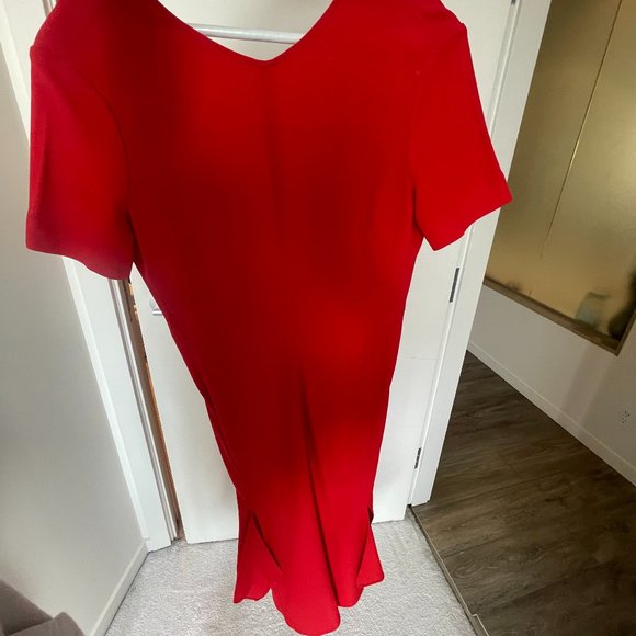 Victoria Beckham Red Dress - Picture 1 of 5